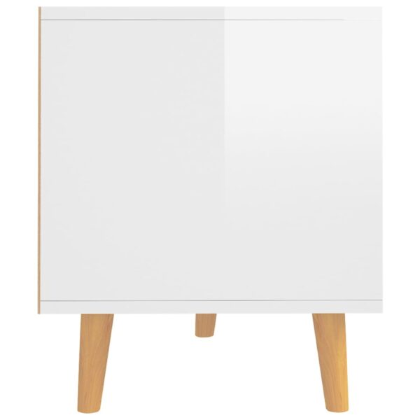 Szafka pod TV, biała, wysoki połysk, 90x40x48,5 cm - obrazek 6