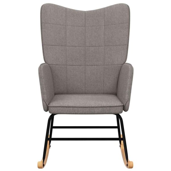 Fotel bujany, kolor taupe, tapicerowany tkaniną - obrazek 3