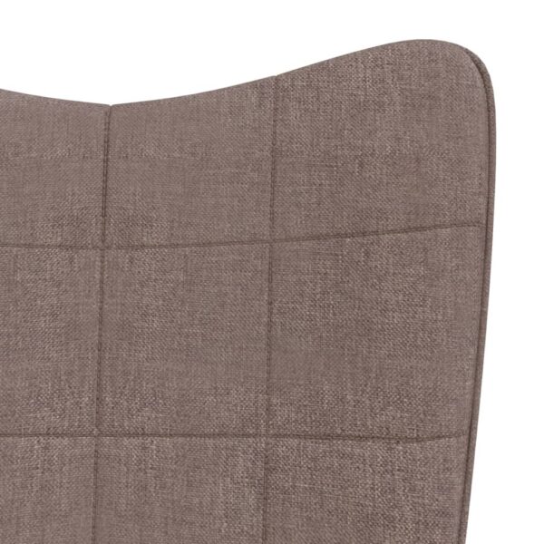 Fotel bujany, kolor taupe, tapicerowany tkaniną - obrazek 6