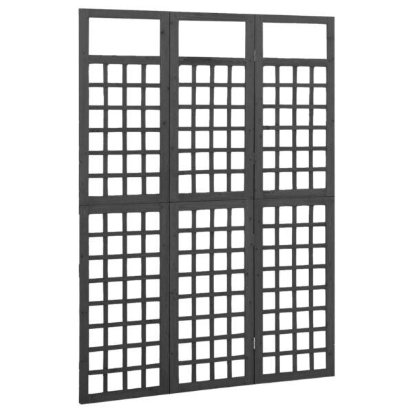 Parawan pokojowy 3-panelowy/trejaż, drewno jodłowe, 121x180 cm - obrazek 2