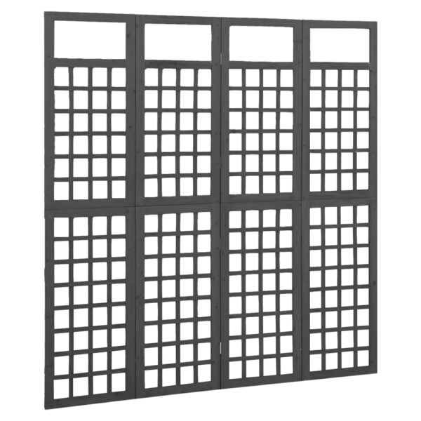 Parawan pokojowy 4-panelowy/trejaż, drewno jodłowe, 161x180 cm - obrazek 2