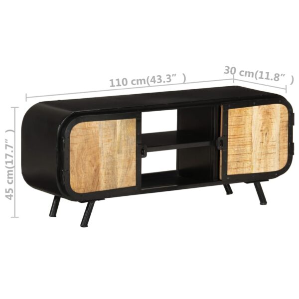 Szafka pod telewizor, 110x30x45 cm, surowe drewno mango - obrazek 10