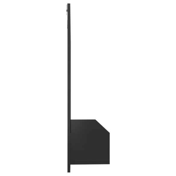 Wisząca szafka pod TV, czarna, wysoki połysk, 102x23,5x90 cm - obrazek 6