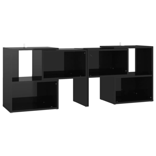 Szafka TV, czarna, wysoki połysk, 104x30x52 cm - obrazek 2
