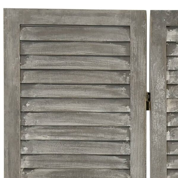 Parawan 3-panelowy, szary, 106,5x166 cm, lite drewno - obrazek 5