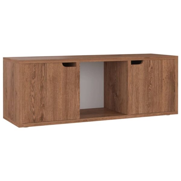 Szafka pod TV, brązowy dąb, 88,5x27,5x30,5 cm - obrazek 2