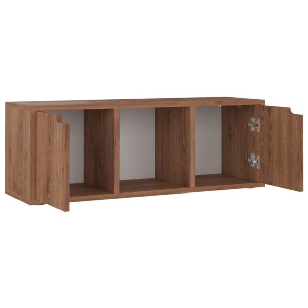 Szafka pod TV, brązowy dąb, 88,5x27,5x30,5 cm - obrazek 6