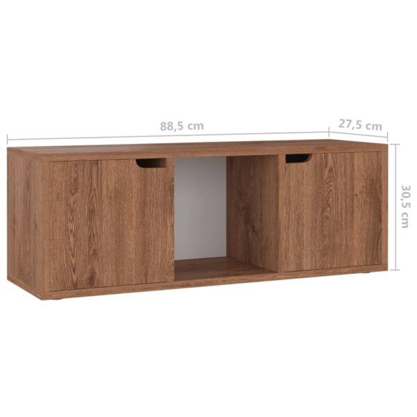 Szafka pod TV, brązowy dąb, 88,5x27,5x30,5 cm - obrazek 10