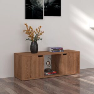 Szafka pod TV, brązowy dąb, 88,5x27,5x30,5 cm