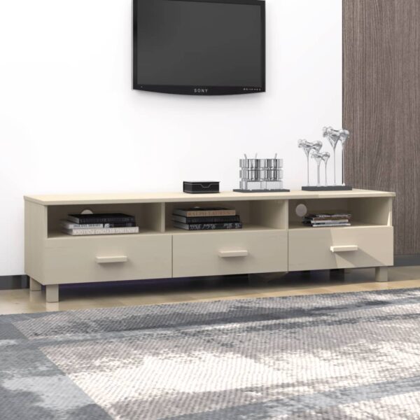 Szafka pod TV HAMAR, miodowy brąz, 158x40x40 cm, drewno sosnowe - obrazek 7
