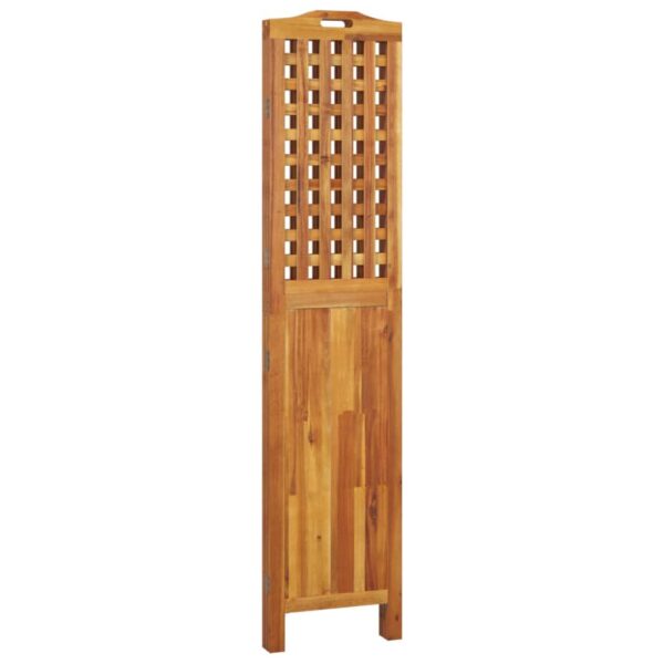 Parawan 3-panelowy, 121,5x2x180 cm, lite drewno akacjowe - obrazek 6
