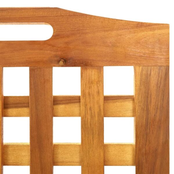 Parawan 3-panelowy, 121,5x2x180 cm, lite drewno akacjowe - obrazek 7