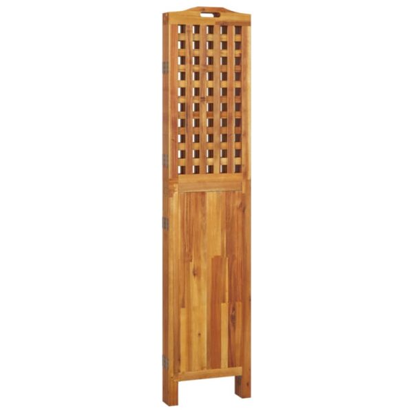 Parawan 4-panelowy, 162x2x180 cm, lite drewno akacjowe - obrazek 6