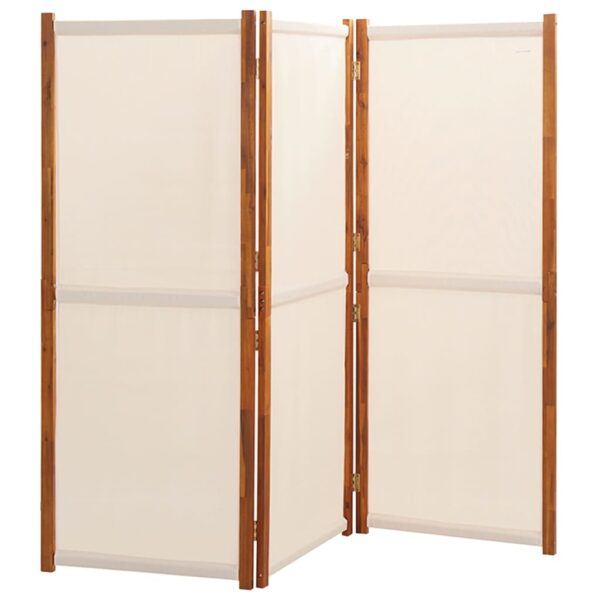 Parawan 3-panelowy, kremowy, 210 x 180 cm - obrazek 3
