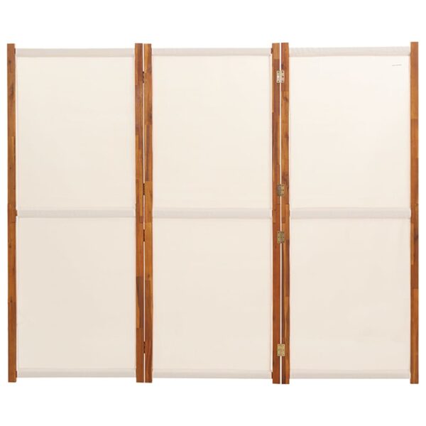 Parawan 3-panelowy, kremowy, 210 x 180 cm - obrazek 4