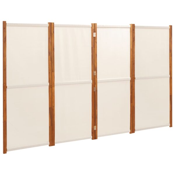 Parawan 4-panelowy, kremowy, 280 x 180 cm - obrazek 2