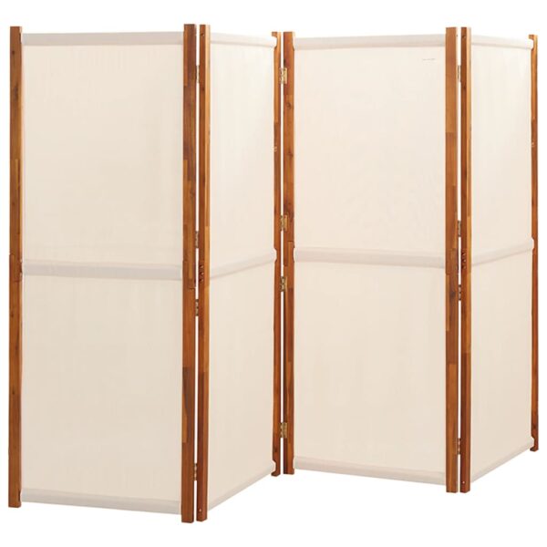 Parawan 4-panelowy, kremowy, 280 x 180 cm - obrazek 3
