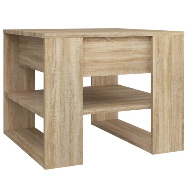 Stolik kawowy, dąb sonoma, 55,5x55x45, materiał drewnopochodny - obrazek 2