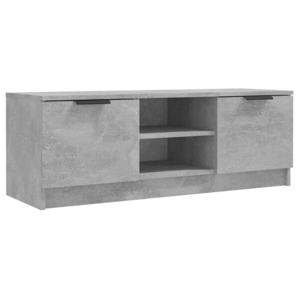 Szafka pod telewizor, szarość betonu, 102x35x36,5 cm - obrazek 2