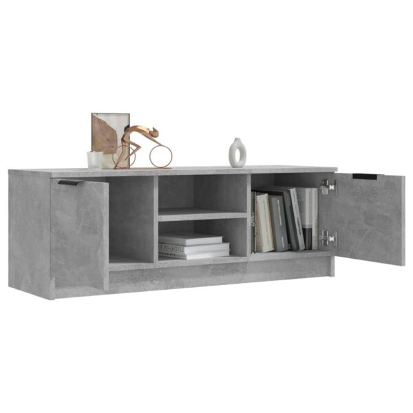 Szafka pod telewizor, szarość betonu, 102x35x36,5 cm - obrazek 7
