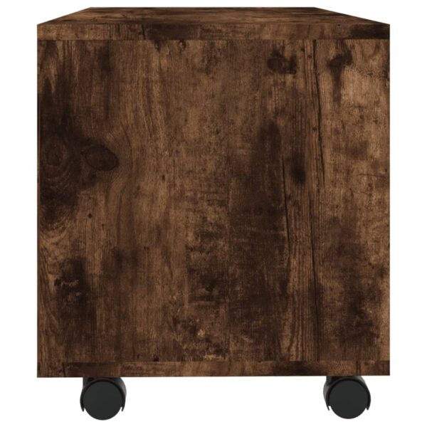 Szafka pod TV, na kółkach, przydymiony dąb, 90x35x35 cm - obrazek 5