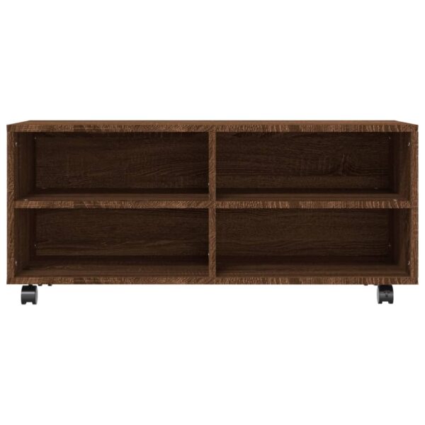 Szafka pod TV, na kółkach, brązowy dąb, 90x35x35 cm - obrazek 4