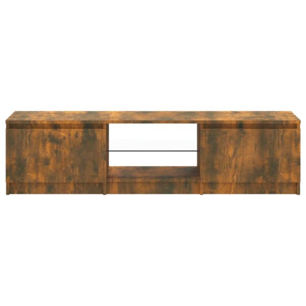 Szafka pod TV, z LED, przydymiony dąb, 140 x 40 x 35,5 cm - obrazek 10
