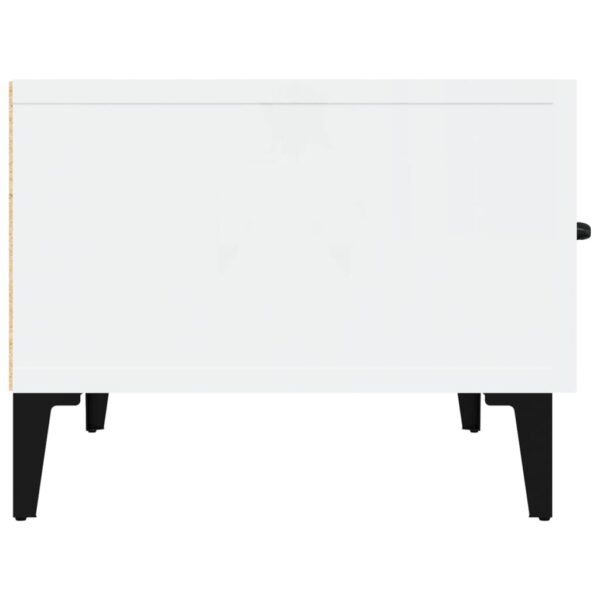 Szafka pod TV, wysoki połysk, biała, 150x34,5x30 cm - obrazek 8