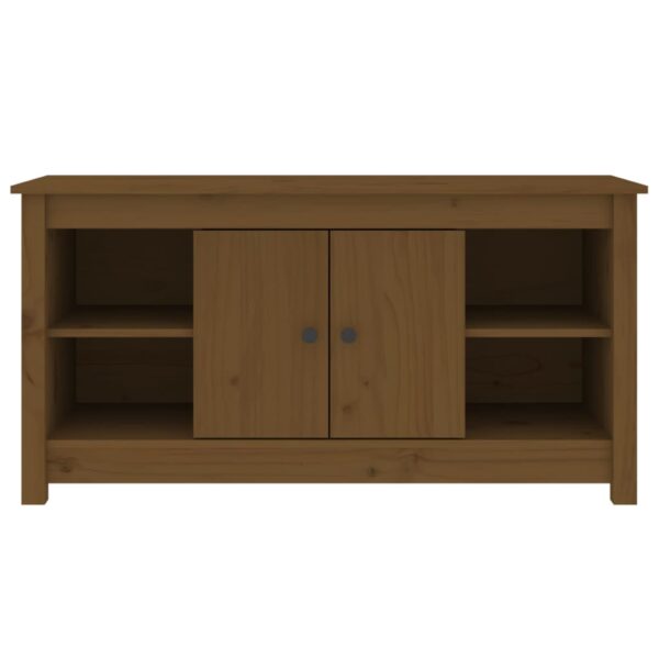 Szafka pod TV, miodowy brąz, 103x36,5x52 cm, drewno sosnowe - obrazek 3