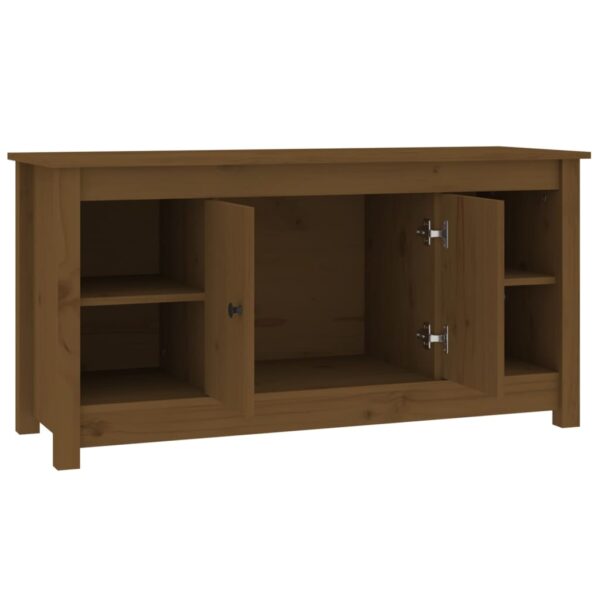 Szafka pod TV, miodowy brąz, 103x36,5x52 cm, drewno sosnowe - obrazek 4