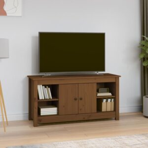 Szafka pod TV, miodowy brąz, 103x36,5x52 cm, drewno sosnowe