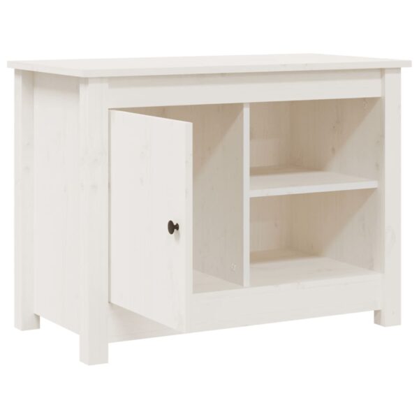 Szafka pod telewizor, biała, 70x36,5x52 cm, lite drewno sosnowe - obrazek 7