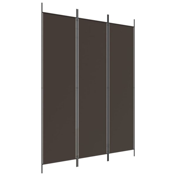 Parawan 3-panelowy, brązowy, 150x200 cm, tkanina - obrazek 2