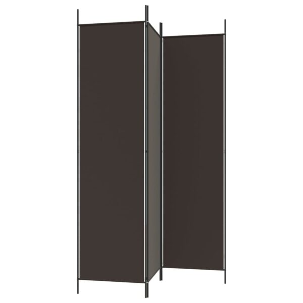 Parawan 3-panelowy, brązowy, 150x200 cm, tkanina - obrazek 5