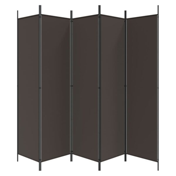 Parawan 6-panelowy, brązowy, 300x200 cm, tkanina - obrazek 4