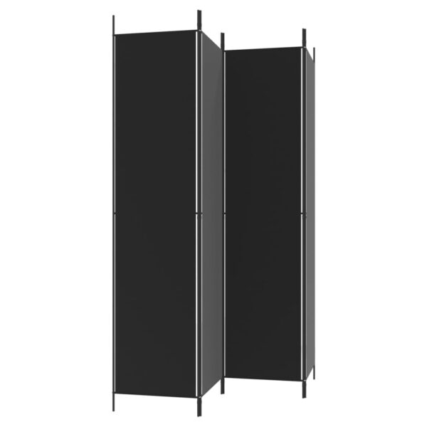 Parawan 4-panelowy, czarny, 200x220 cm, tkanina - obrazek 5