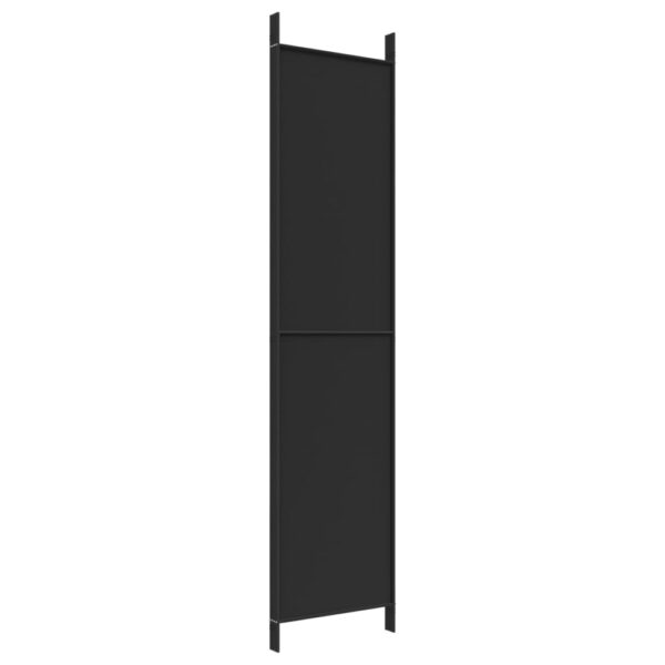 Parawan 4-panelowy, czarny, 200x220 cm, tkanina - obrazek 6