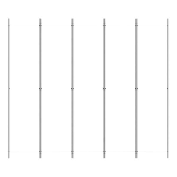 Parawan 5-panelowy, biały, 250x220 cm, tkanina - obrazek 3