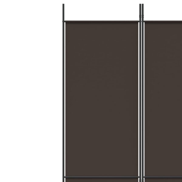 Parawan 5-panelowy, brązowy, 250x220 cm, tkanina - obrazek 7