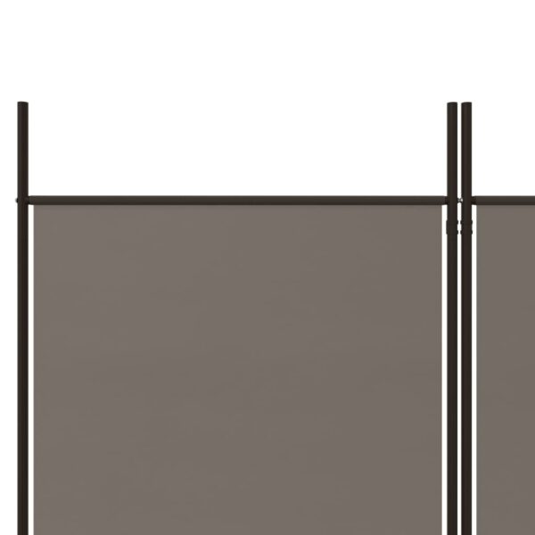Parawan 6-panelowy, antracytowy, 300x220 cm, tkanina - obrazek 7