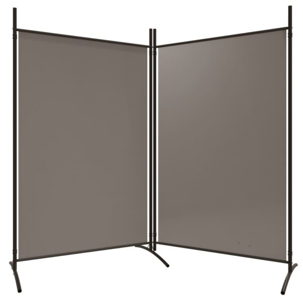 Parawan 2-panelowy, antracytowy, 175x180 cm, tkanina - obrazek 5