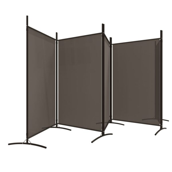 Parawan 5-panelowy, antracytowy, 433x180 cm, tkanina - obrazek 4