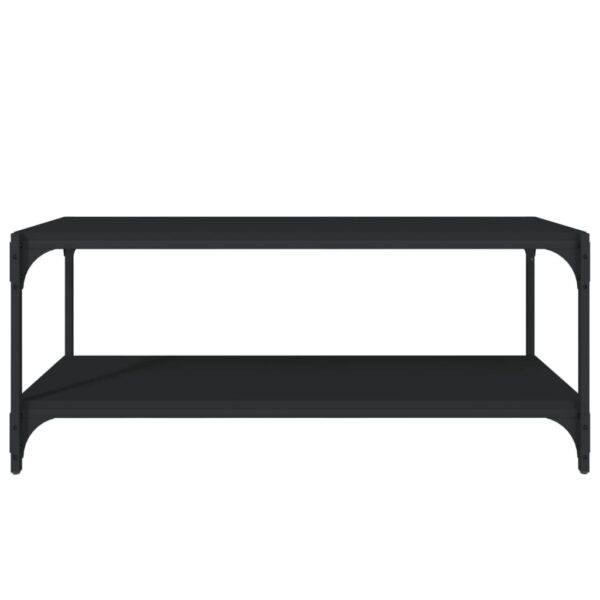 Szafka pod TV czarna 100x33x41 cm materiał drewnopochodny/stal - obrazek 5