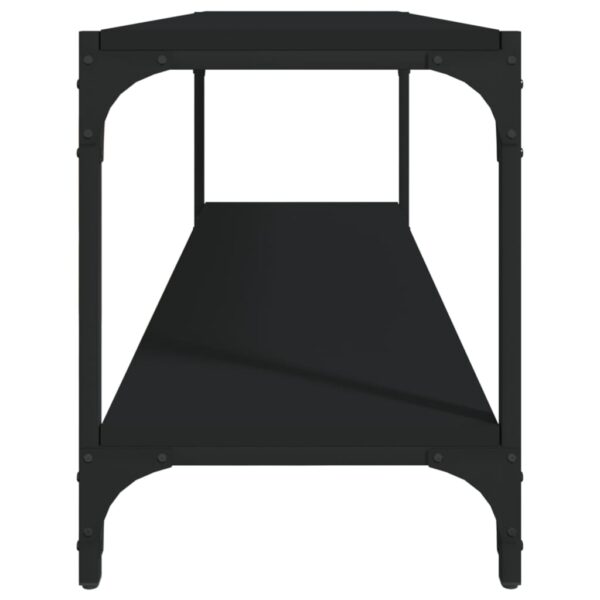 Szafka pod TV czarna 100x33x41 cm materiał drewnopochodny/stal - obrazek 6