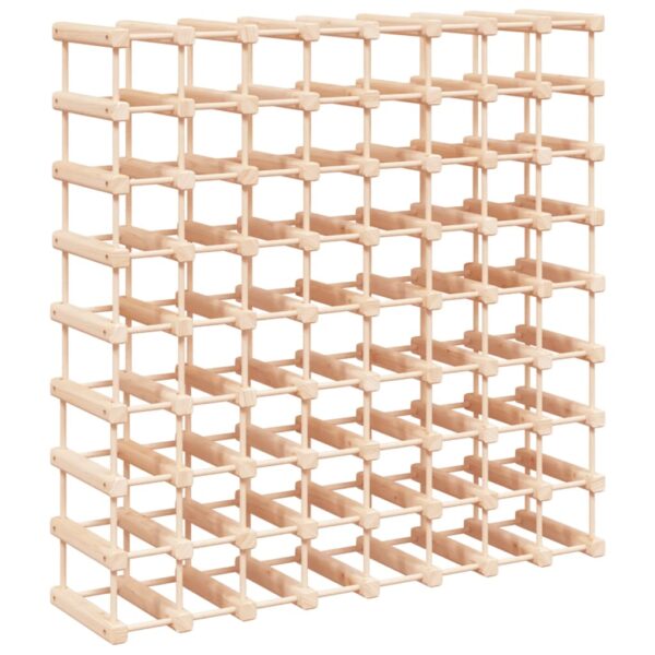 Stojak na 72 butelki wina, 90,5x23x90,5 cm, lite drewno sosnowe - obrazek 2