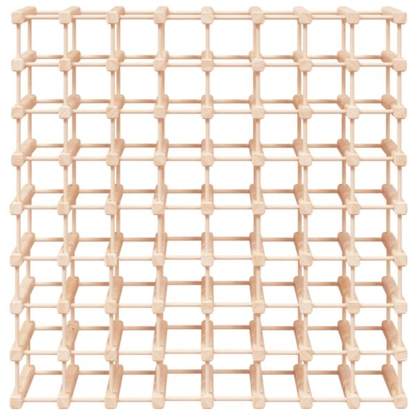 Stojak na 72 butelki wina, 90,5x23x90,5 cm, lite drewno sosnowe - obrazek 3