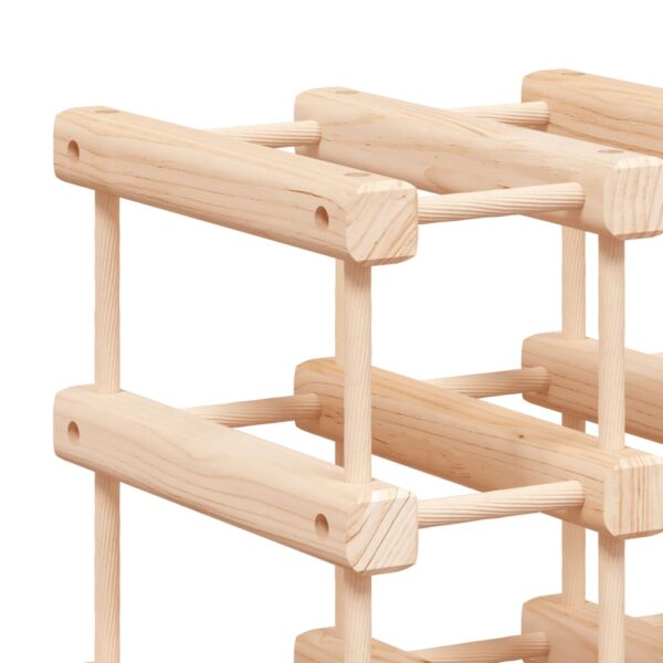 Stojak na 72 butelki wina, 90,5x23x90,5 cm, lite drewno sosnowe - obrazek 6