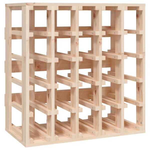 Stojak na wino, 58,5x33x60,5 cm, lite drewno sosnowe - obrazek 2