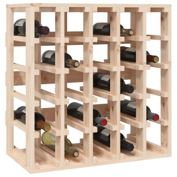 Stojak na wino, 58,5x33x60,5 cm, lite drewno sosnowe - obrazek 4