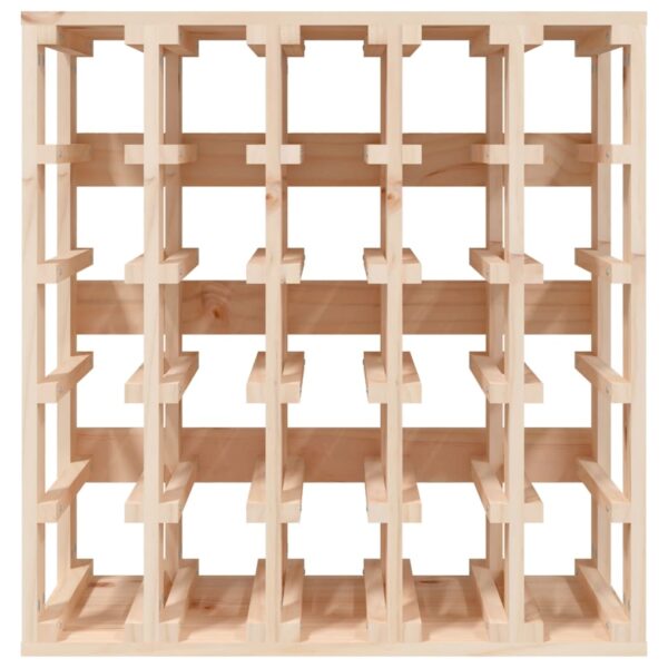 Stojak na wino, 58,5x33x60,5 cm, lite drewno sosnowe - obrazek 5